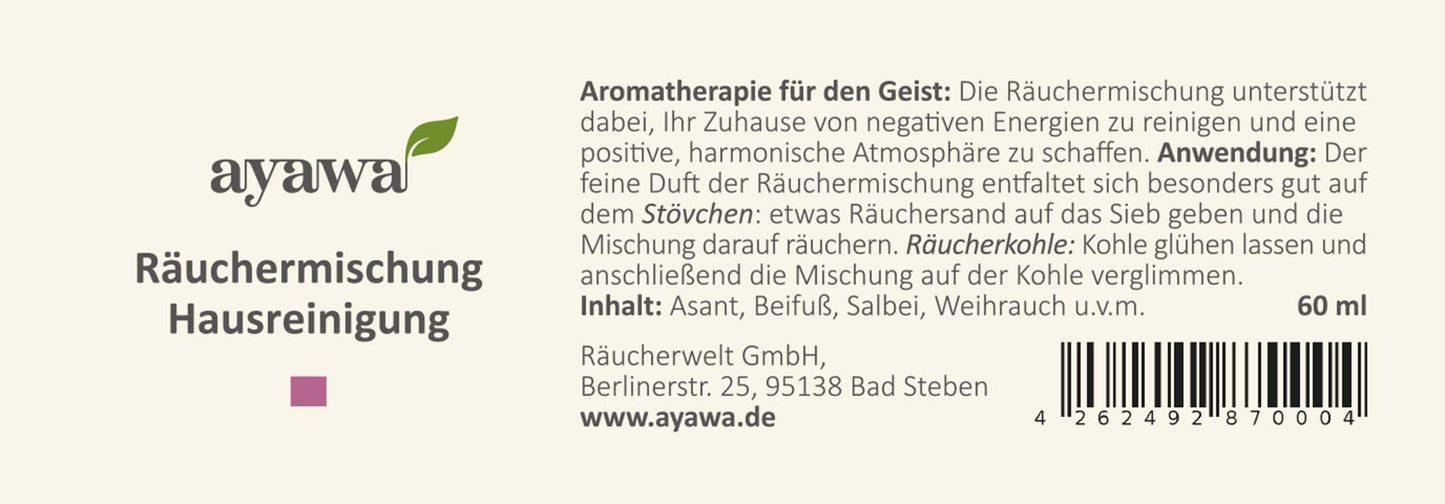 nachhaltige Räuchermischung für eine reinigende Aromatherapie mit Kräutern aus dem Allgäu (Thema: Hausreinigung)