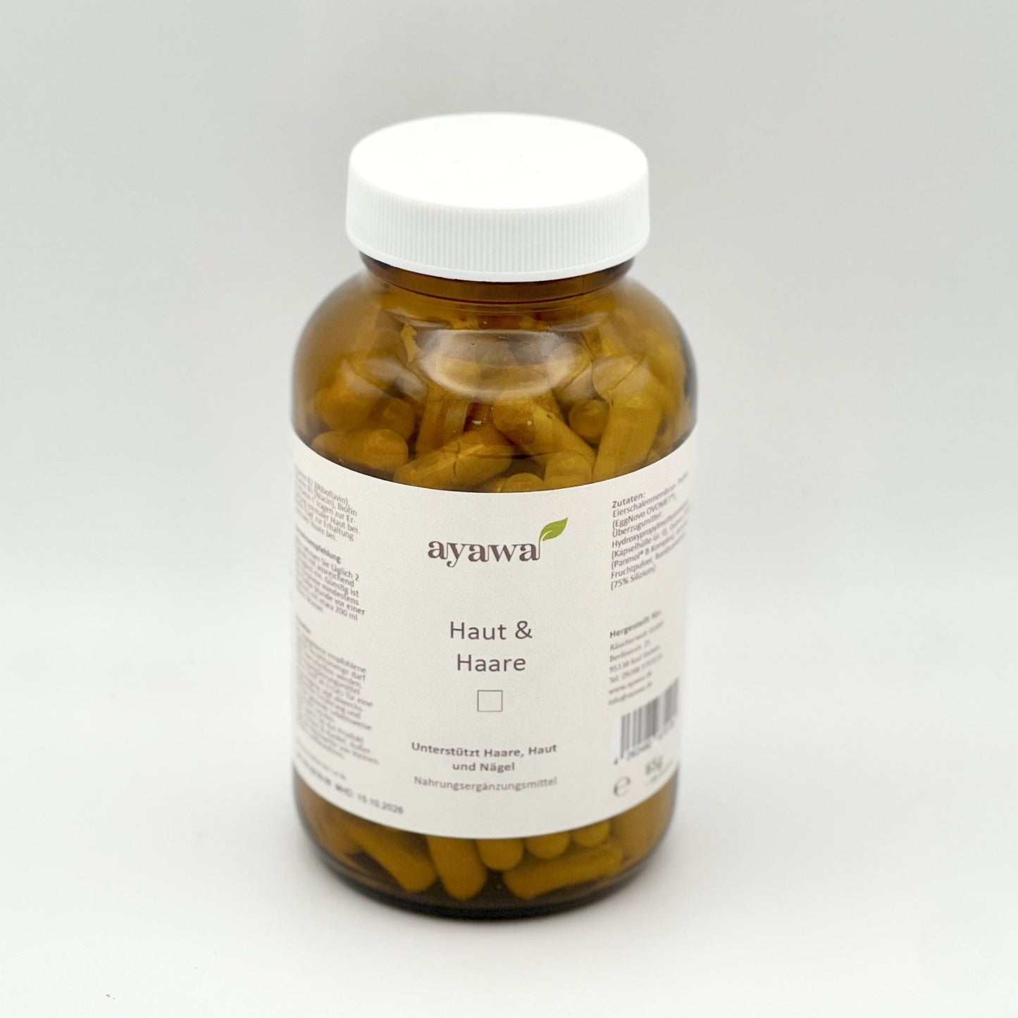 Bio-Nachrungsergänzungsmittel für die Unterstützung und Heilung von Haut, Haaren und Nägeln mit Quinoa, Acerola und Bambusextrakt