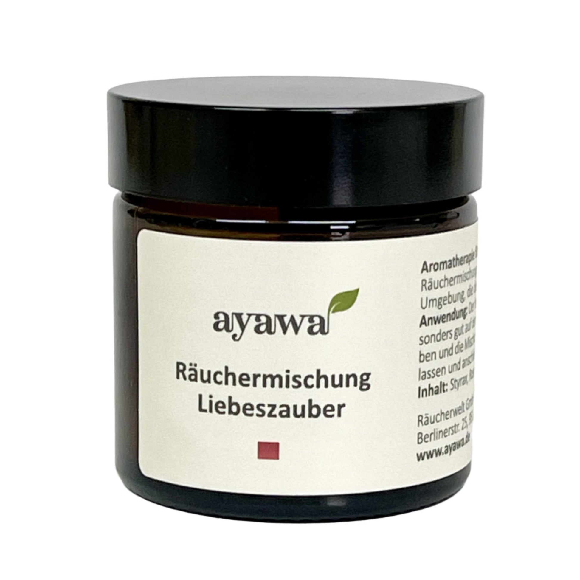 nachhaltige Räuchermischung für eine leidenschaftliche Aromatherapie mit Kräutern aus dem Allgäu (Thema: Liebeszauber)