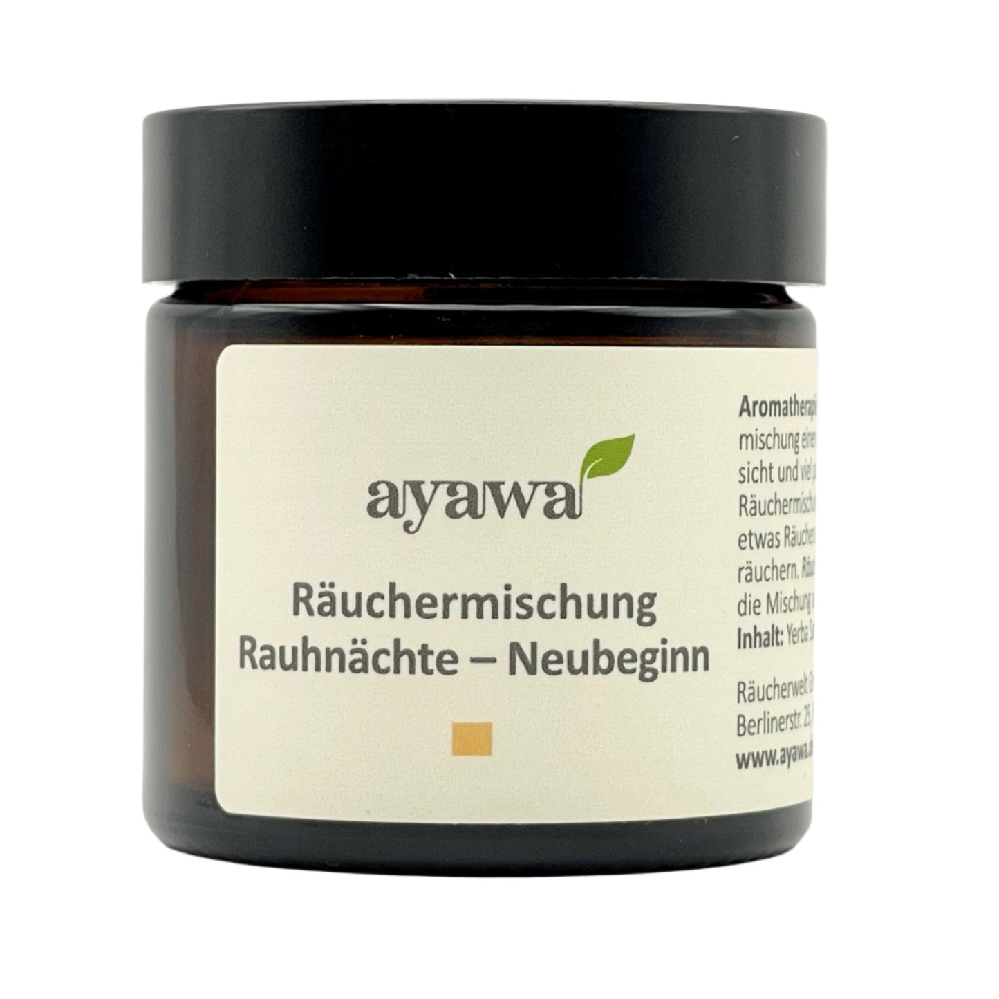 nachhaltige Räuchermischung für eine Aromatherapie während den Rauhnächten mit Kräutern aus dem Allgäu (Thema: Neubeginn)